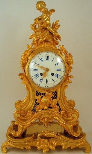 Antique French Gilt Bronze Mantle Clock. Circa 1875