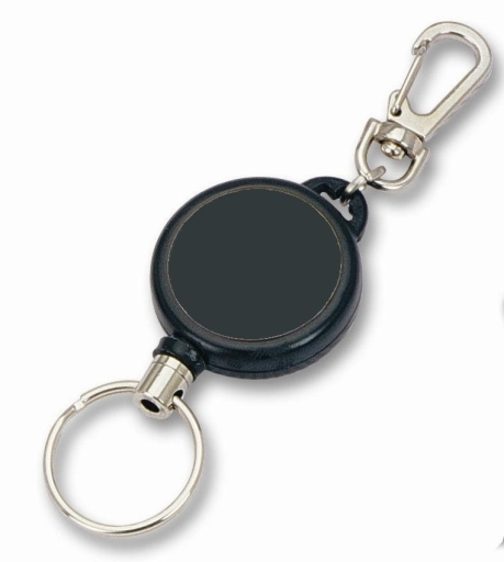 KR_KEY01 Retractable Key Reel with Snap Hook and Split Ring