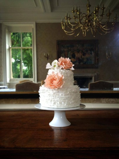Ruffle wedding cake