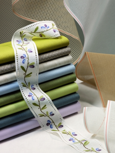 Full range of Zweigart fabrics,