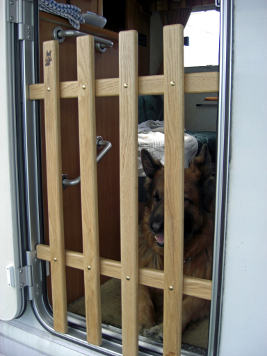Standard Height Gate With Narrow Uprights Finished in Honey Wax