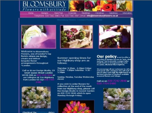 And an award winning design for a content based website
