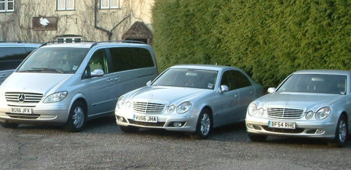 Part of our fleet of Mercedes