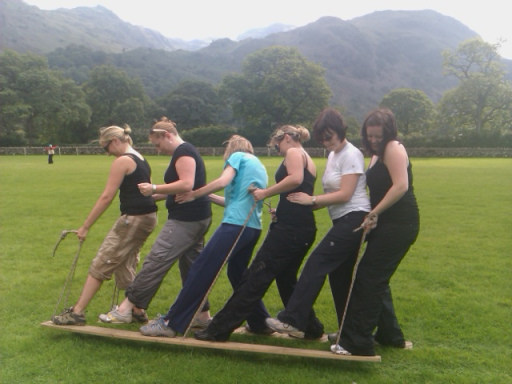Team challenge in the Glaramara grounds