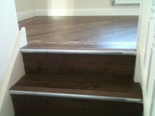 Karndean fitted on stairs with nosings and Karndean on Landing