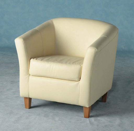 cream faux tub chair ??79