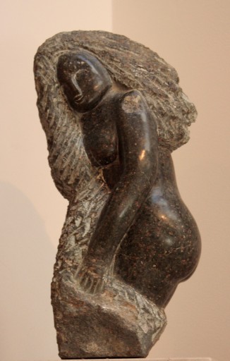 'Emerging', a sculpture carved in polyphant soapstone. I wanted to make it look like the figure was