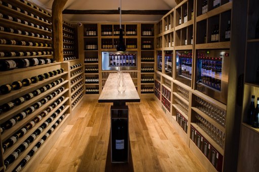 Our hand crafted Wine room with our Enomatic tasting machines