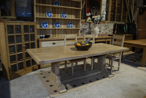 Trestle table in solid English OAK