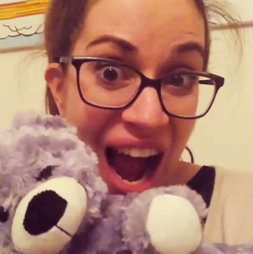 Blogger Flo Berry with her My Heartbeat Bear
