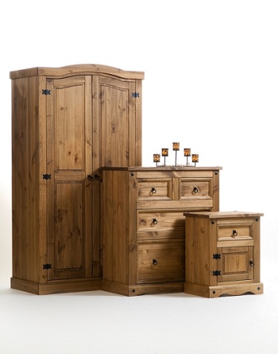 Corona Waxed Pine Bedroom Furniture