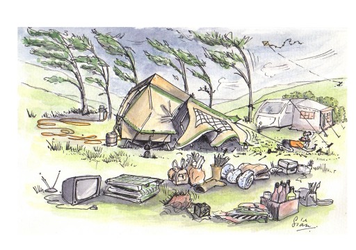 humour lost while camping!