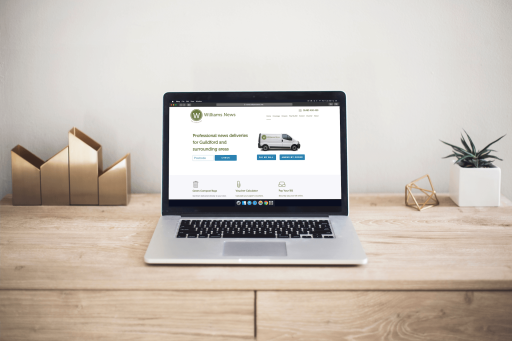 Example of web design work for small business
