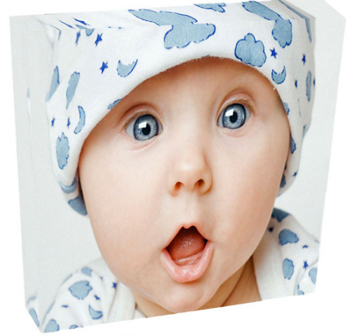 Have your babies photo printed on canvas, wood framed