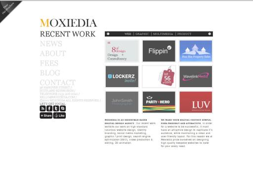 MOXIEDIA Webpage