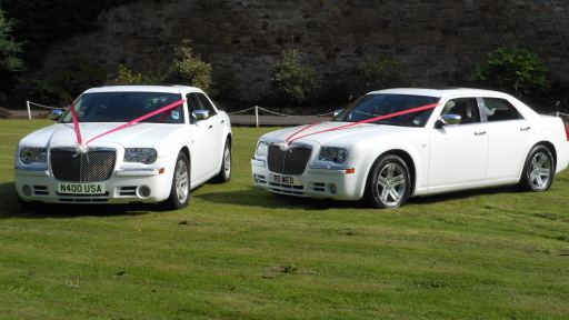 matching chrysler wedding cars