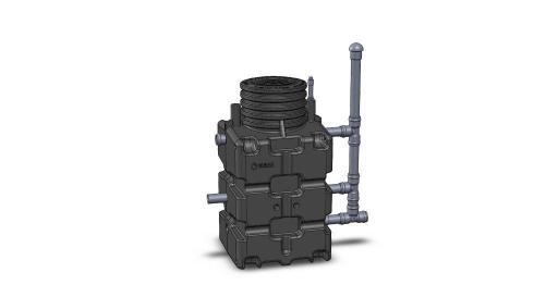 Biorock non-electric sewage treatment plant