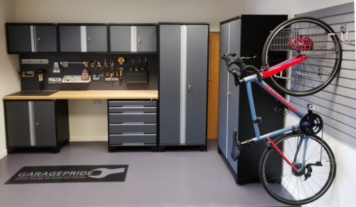 Garage Cabinets and floor tiles from GaragePride