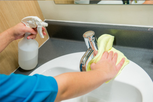 cleaning sink