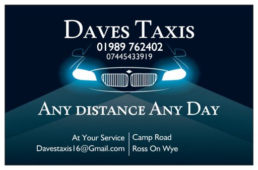 Taxi In Ross On Wye Daves Taxis