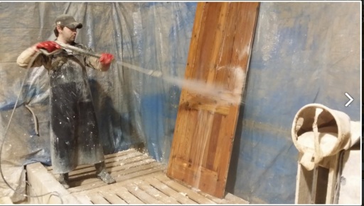 pressure washing doors