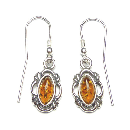 Classic honey amber earrings
