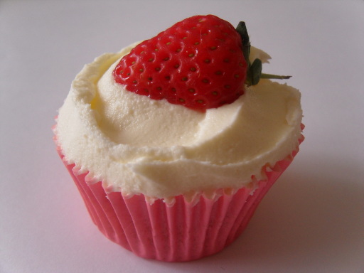 Strawberry &amp; Vanilla Cupcake.