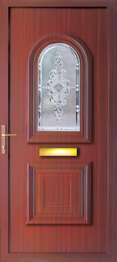 cheap pvc door high security white brown black woodgrain and oak letterbox and handle