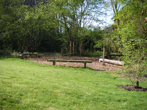 The woodland playarea at Little Berries Pre-School