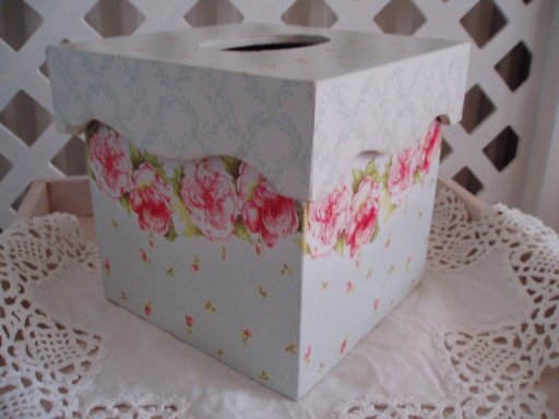 shabby chic tissue box holder