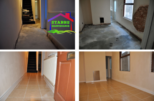 Tiling, flooring, painting