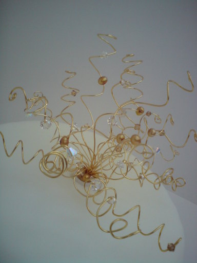 Gold Swirl Wedding Cake Topper