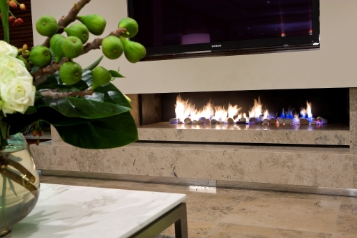 Jura Grey German limestone fire surround and flooring made to customer specific sizes and finish
