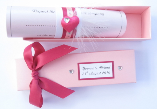 scroll wedding invitations