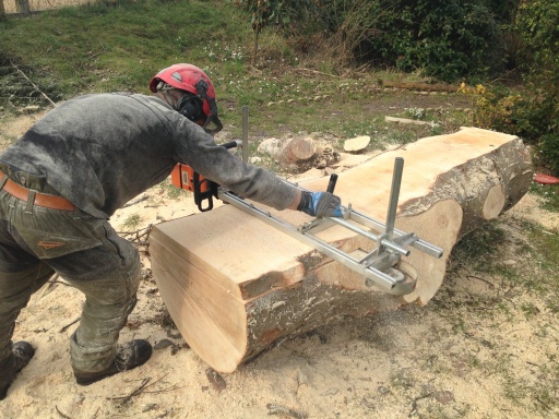 Wood planking on site