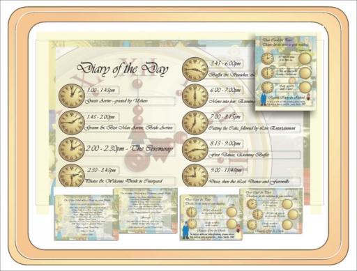 Diary of the day &amp; RSVP card samples
