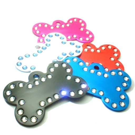 Swarovski crystal pet tags