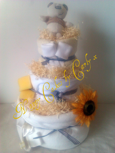3 Tier Unisex Nappy Cake