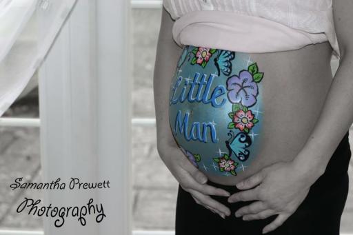 Baby bump painting example