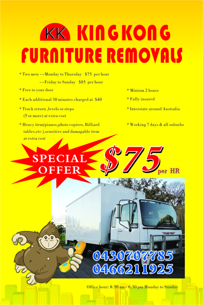 king kong furniture removals &cleaning services 35 Westgate Street