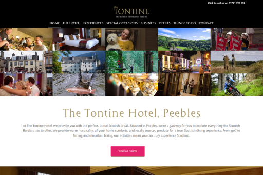 Tontine Hotel in Peebles Web Design