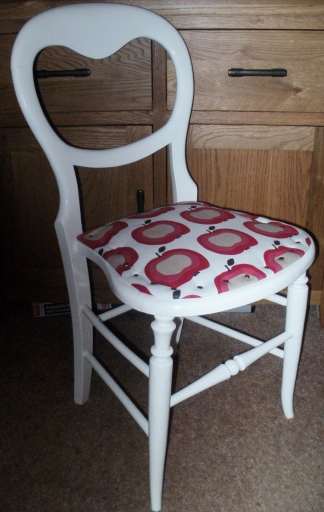 A lovely example of an upcycled vintage bedroom chair