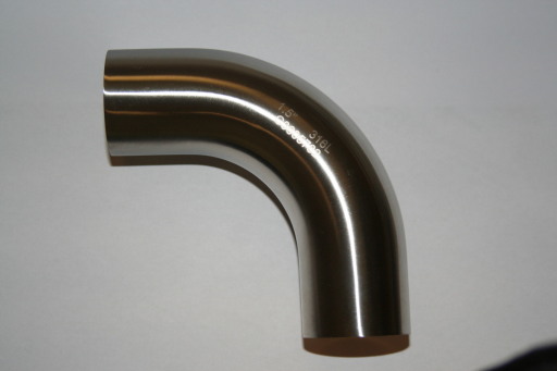 Stainless steel hygienic bends.