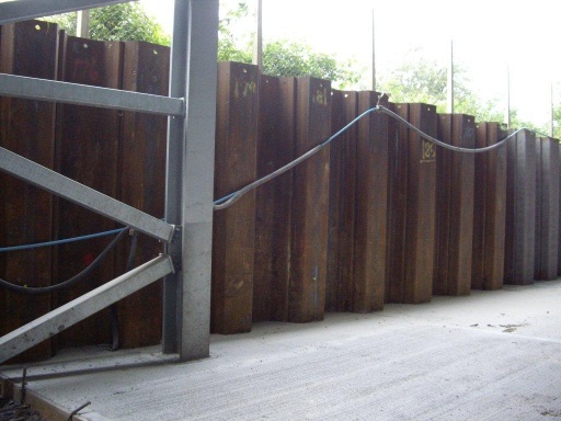 Steel Piles before blasting