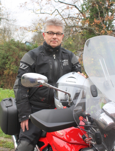 The Courier on a Motorcycle