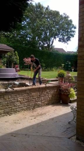 digging hole ready for a pond