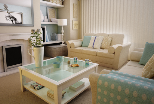 3D interior using Cinema 4D and VRay