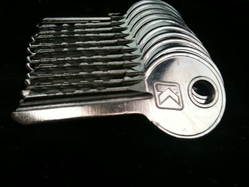 Keys cut on site.