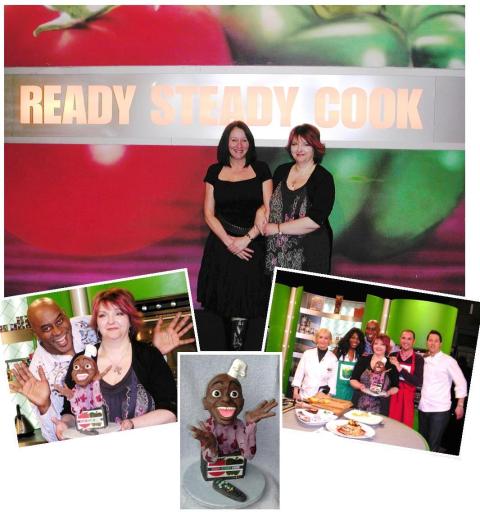 On TV with sculpture made for Ainsley Harriott