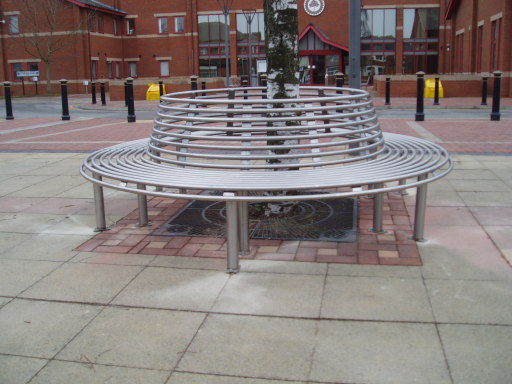 City Stainless Steel Circular Tree Seat